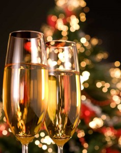 Christmas tree and Champagne Party